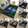 DJ Turntable Themed Large Area Rug, Colorful Mixer Console Motifs, Trendy Living Room Carpet, Varied Design Floor Cover