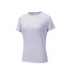 Comfortable Simple Versatile Solid Color Breathable Sports Short Sleeve T-Shirt Women Tops Light-Purple Gray 162535105-3