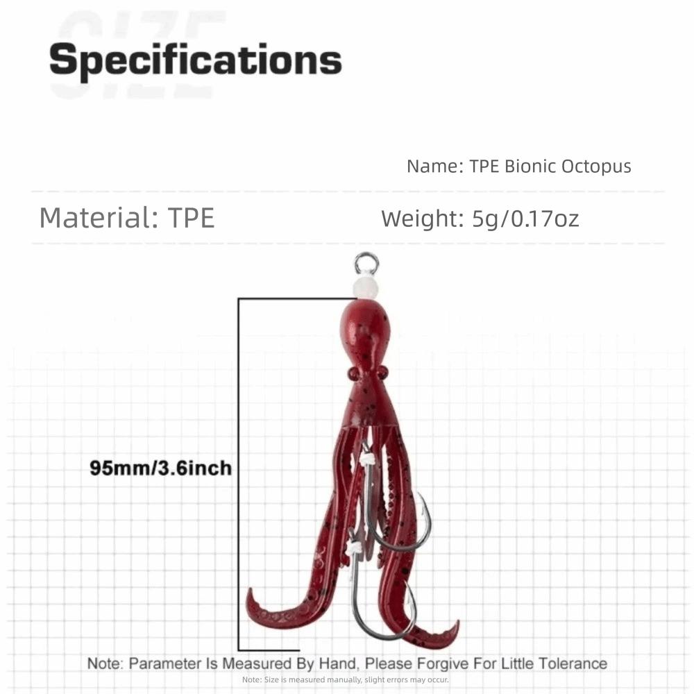 2PCS 5g 9.5cm Squid Jigging Hook HK037 Model Teaser Fishing Lure Octopus Fishing Lure Squid Fishing