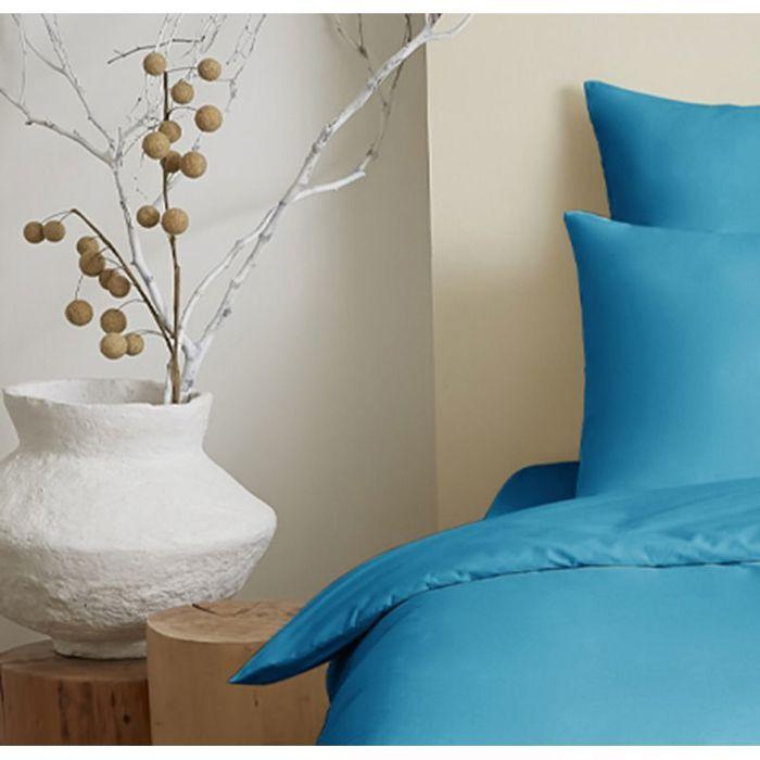 Complete Pack 4 Pieces Single Color Turquoise Duvet Cover for Bed 90 X 190 Cm