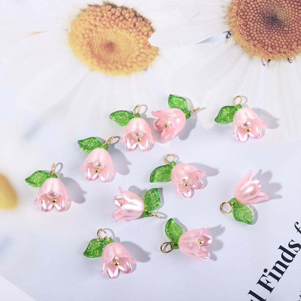 Набор для изготовления Заколка Ручная работа Бусины Лэмпворк Бусины с Цветами и Листьями Бусины-Колокольчики Орхидея Россыпью Бусины