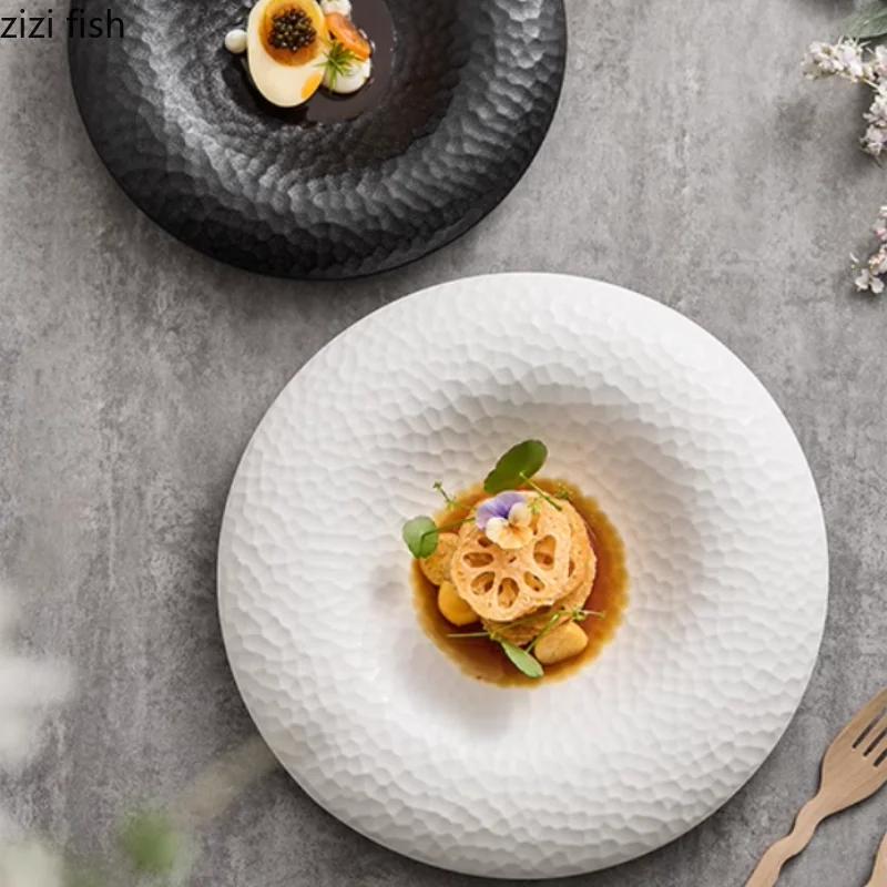 Круглая тарелка для стейка в западном стиле, тарелка для супа, белые тарелки, фруктовая чаша, салатница, блюдо для пасты, тарелки для завтрака, диск для закусок Sting