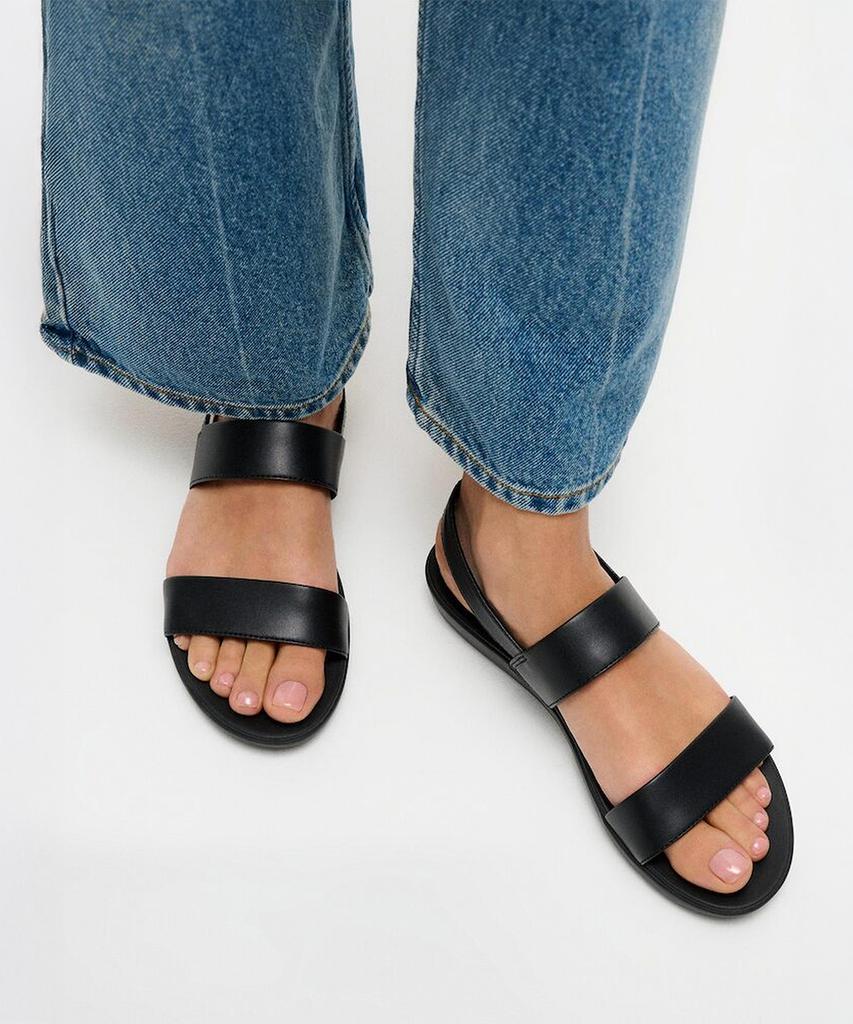 Женские сандалии Fitflop Gracier с кожаным ремешком на пятке - Полностью черные (Ft64K2S275)