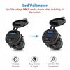 18W Car Phone Charger Socket with Digital Display Voltmeter QC 3.0 Fast Charger Adapter with ON-OFF Switch