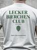Клубный хлопковый футболка Lecker Bierchen Разработан для любителей пива С узором из хмеля и солода Классический крой Мягкий и удобный