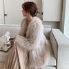 Internet Celebrity Fur Coat Female Whole Leather Real Raccoon Hair Woven Autumn and Winter Short Medium and Long Fur Female Winter Fur Integrated