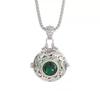 New Retro Geometric Texture Hollow Zircon Round Pendant Necklace High-End Versatile Openable Incense Pill Container Jewelry Gift