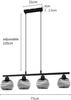 Lampe à suspension - NETTLIFE - 4x E27 - Noir - Métal - Ø77 x H120 cm