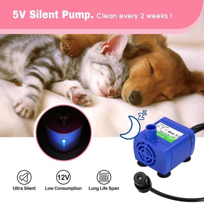 Автоматический фонтанчик для воды для кошек, автоматический фонтанчик для воды для домашних животных объемом 2,6 л. Фильтры для дозатора воды для собак для кошек и собак малого и среднего размера.