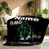 Custom Name Personalized Borussia Monchengladbach Print Blanket, Home Decor, Bedroom, Sofa, Camping, Couch, Gifts for Birthday Christmas