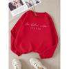 La Dolce Vita Italia Printed Womens Sweatshirt Crewneck Y2K Loose Clothing Multicolor Casual Pullover  All-Match Top
