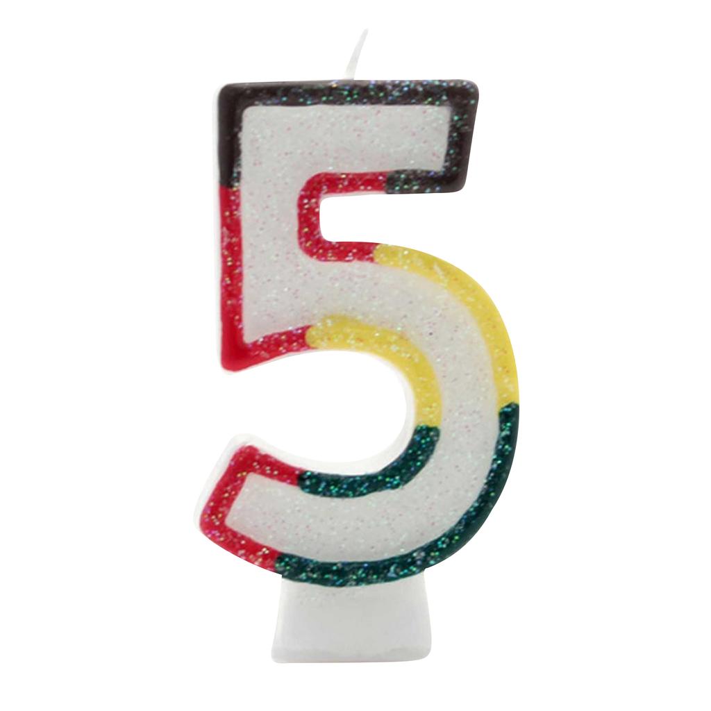 Apac Разноцветные свечи-цифры на день рождения/годовщину (Пакет из 6)