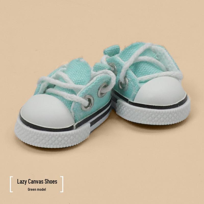 17cm Labubu Multi-Color Low-Top Canvas Doll Shoes - Dress-Up Photo Props