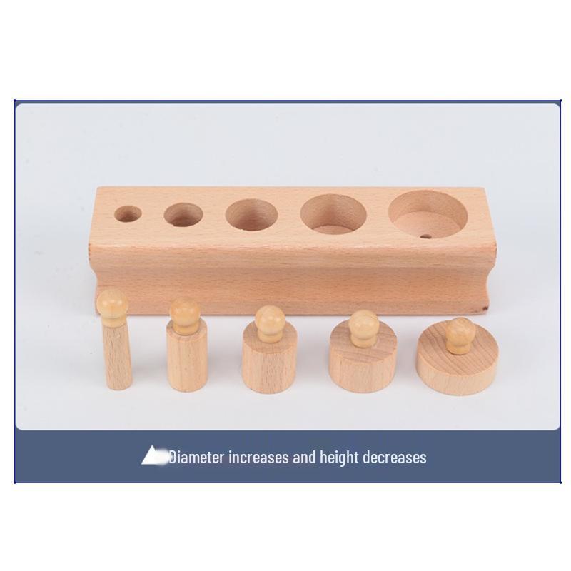Монтессори деревянные цилиндрические гнезда развивающие игрушки для раннего детства и детского сада