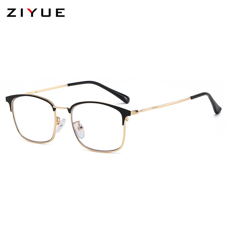 Прогрессивные бифокальные очки высокой четкости с защитой от синего света: Металлическая полуоправа, линзы, меняющие цвет, для ближнего и дальнего зрения для пожилых людей.