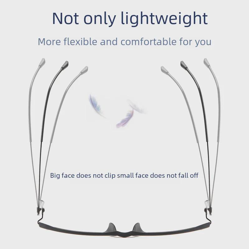 BESIFEN E0207 Ультралегкие очки TR90 в полной оправе для мужчин - удобные очки для коррекции близорукости для крупных лиц