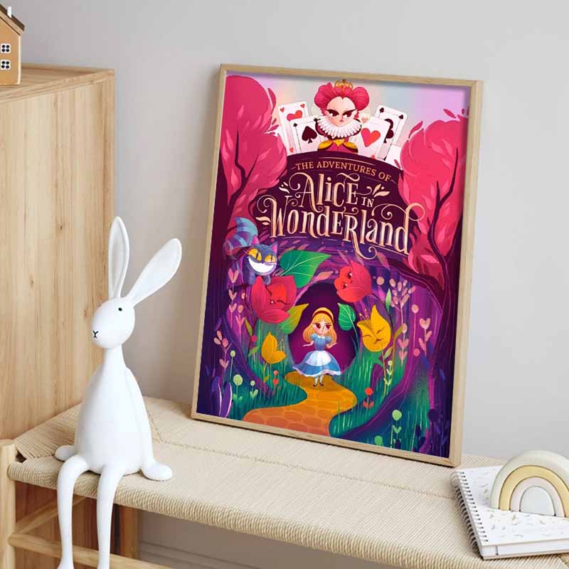 Disney Алмазная мозаика Алиса в Стране Чудес Сказочная Иллюстрация Мозаика Вышивка Создание Изображений Алмазная Живопись Вышивка Крестом Домашний Декор 5D Сделай Сам