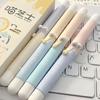 Kawai Канцелярские товары В стиле Ins Высококачественная Вращающаяся гелевая ручка Meow Cheese для студентов Для учебы к экзаменам Быстросохнущая 0.5CS Черная