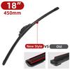 Двойная резиновая полоса Щетка стеклоочистителя автомобиля J-крючок U-образный универсальный бескаркасный автомобильный стеклоочиститель 14 "16" 18 "19" 20 "21" 22 "24" 26“