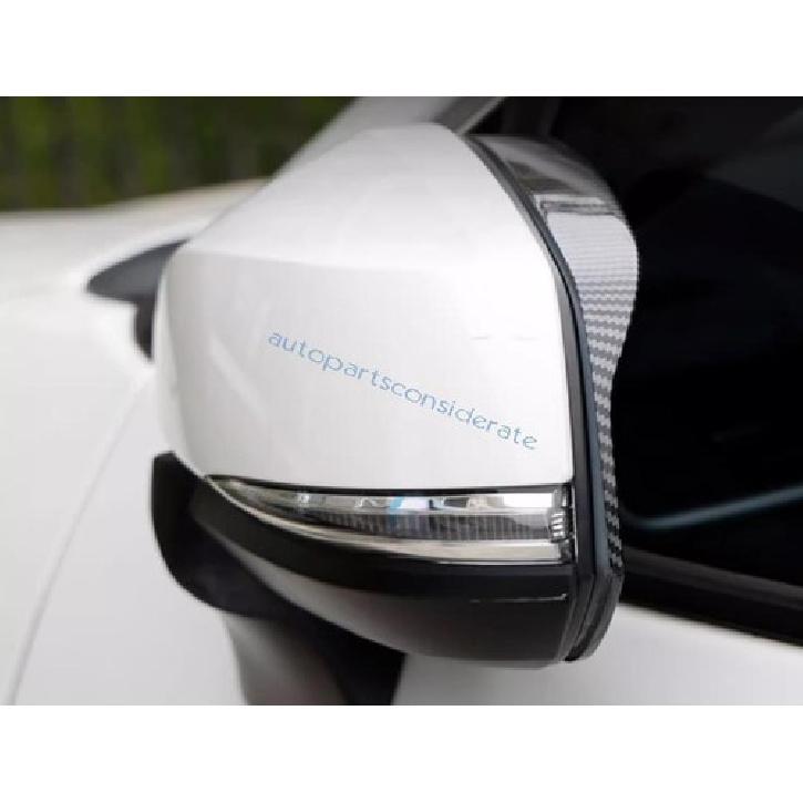 For Toyota Corolla 2020-24 Carbon Fiber Rear View Mirror Rain Eyebrow Frame Trim