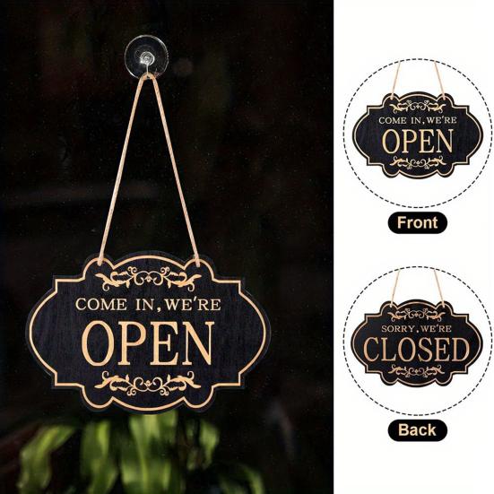Rustic Business Sign Wooden Open And Closed Sign Double Sided
