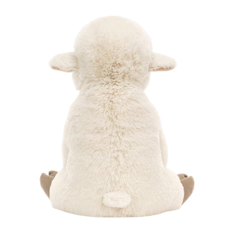 Jellycat Серия Сельскохозяйственные Животные Большая Овечка Либби Серо-Коричневая Кукла Плюшевая Кукла Высотой 26 см