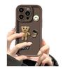 Applicable To IPhone 15 Mobile Phone Case Bear Doll 13 Luxury Apple 16 Promax Creative 14 Anti-fall Women