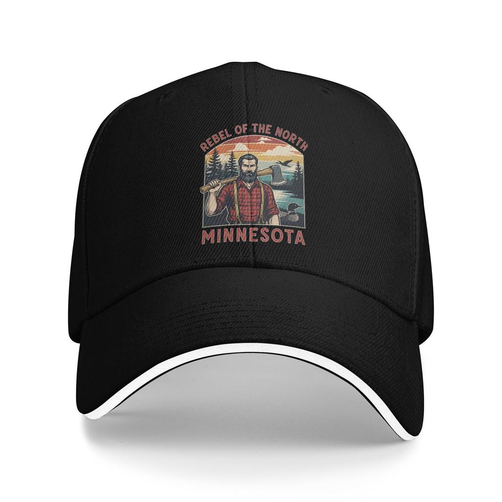 Baseball Cap Ice Out of MN Minnesota Flag and Map Outdoor Sport Trucker Hat For Unisex Men High Quality Design Baseball Caps