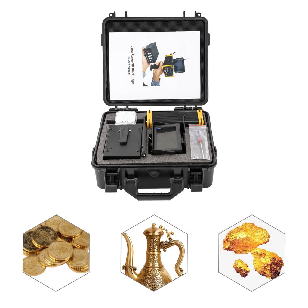 Профессиональный металлоискатель для золота и серебра, дальность 3248 футов, глубина 52,5 фута с ЖК-дисплеем, автоматический поиск 360° для поиска сокровищ