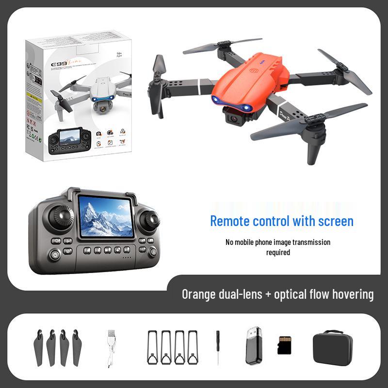 Дрон E88pro/E99pro/K3: Квадрокоптер с двумя камерами для аэрофотосъемки с фиксированной высотой и дистанционным управлением.