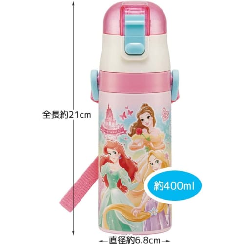 Skater 2WAY соломинка с чашкой из нержавеющей стали детская бутылка для воды 350 мл Disney Princess 22 Girls SKCP3-A