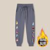 Mens Fleece Sweatpants Loose Fit Casual Trousers Embroidery Streetwear Sports Pants