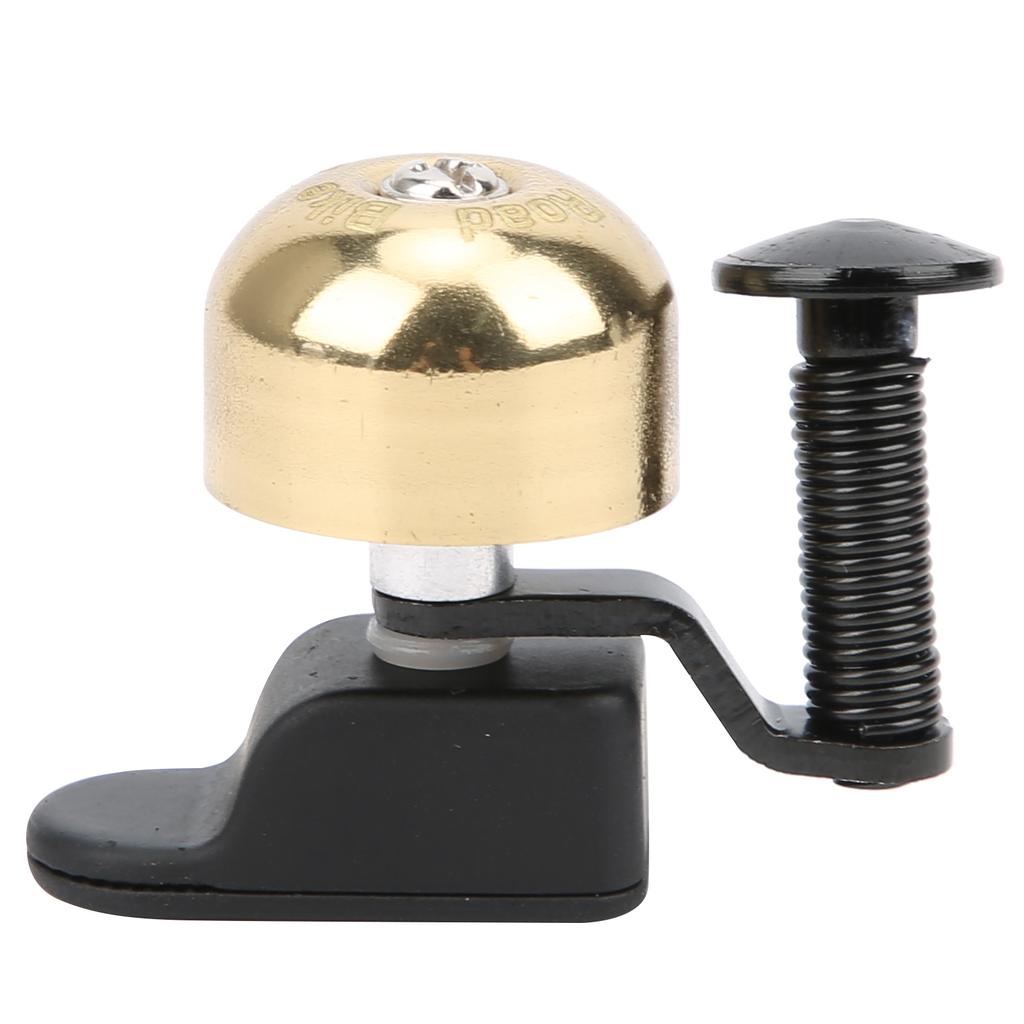 Small Mountain Bike Curved Handle Clip Bell Clear Noticeable Sound Bicycle Brass BellsGold
