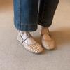 Commuter Version~ French Literary and Artistic Style Woven Hollowed-out Outer Wear Breathable Mary Jane Sandals Women's Word with Flat Shoes