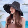 Модная виниловая шляпа UPF50 + женская летняя шляпа от солнца женская повседневная шляпа с козырьком с широкими полями пляжная рыбацкая кепка женская дорожная панама