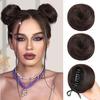 HAIR WALA™ 2 шт. Мини зажим-краб для пучка волос Небрежный пучок с кошачьими ушками Наращивание для пучка волос Синтетический донат Аксессуар для пучка Прическа Космический пучок Пряди для волос для женщин Gi