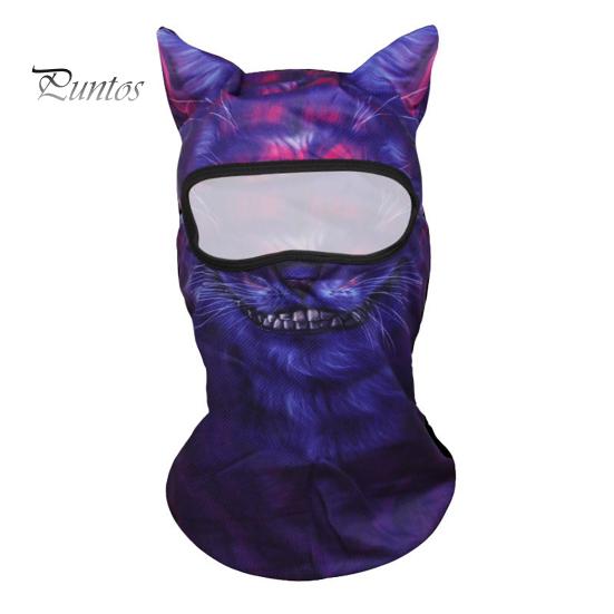 Летняя велосипедная защита для лица, шейный платок, ветрозащитный, защита от ультрафиолета, дышащий, мужской и женский уличный 3D-шлем с изображением животных, полностью покрывающий шею шарф с капюшоном
