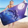 Marine Animal Dolphin Series Microfiber Double-sided Velvet Beach Towel Swimming Towel Versatile Shawl
