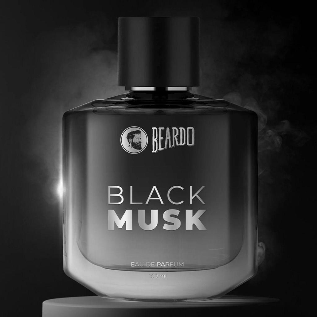 Beardo Black Musk Eau De Parfum For Men, Musky, Woody Perfume, Long Lasting, Date Night Fragrance, Body Spray, 100ml