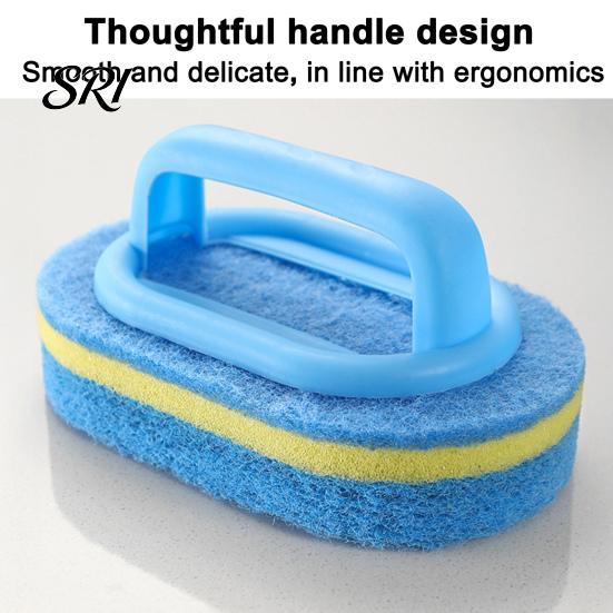 Multi-purpose Cleaning Tool Tub Brush Ergonomic Handle Stiff Bristle Scrubber Shower Stalls Kitchen Sinks Window Frames Reusable Scrub