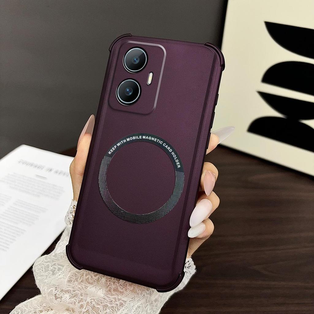 Чехол для realme C55 Матовый с покрытием Soft-Touch, Магнитный, с защитой углов (подушки безопасности), Противоударный бампер
