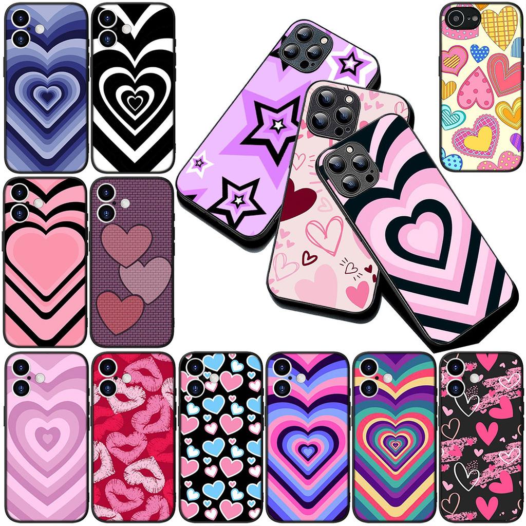 Star Dark Red Heart Love Phone Case for Xiaomi Redmi Note 12 11 10 A3 Pro 10A 10C 12C Note12 5G 4G Protective Cover