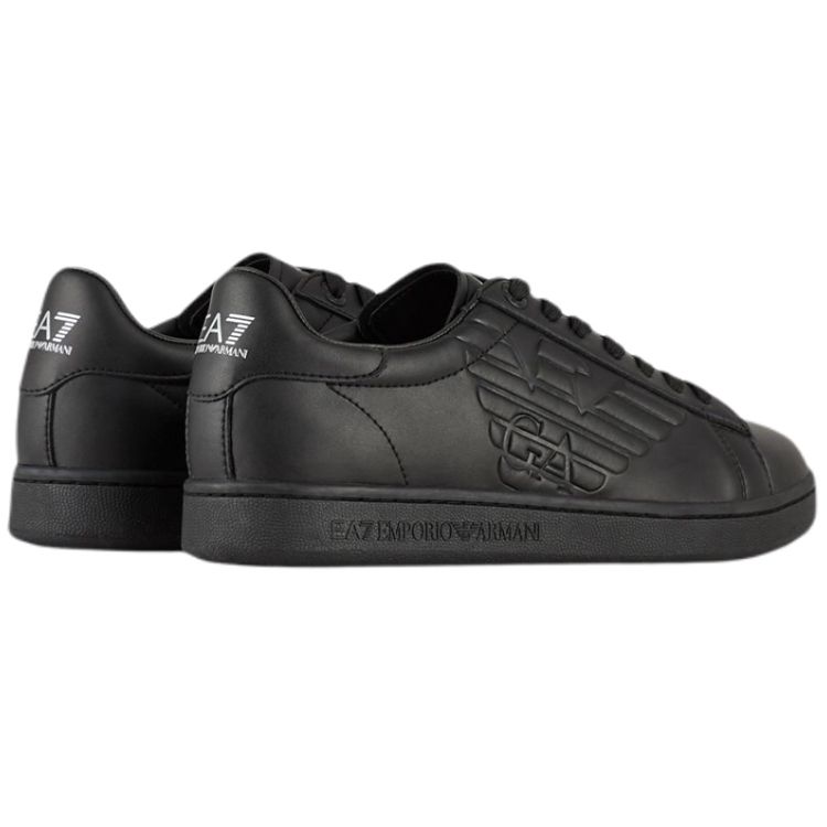 Emporio Armani EA7 Тисненый Логотип Повседневные Спортивные Низкие Модные Кроссовки Унисекс Кроссовки Черный X8X001XCC51A083