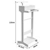 White Portable Clothes Rack, Clothes Rack with Storage Organizer