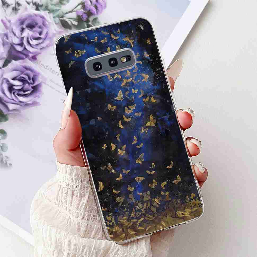 For Samsung Galaxy S10e SM-G970 Case Fashion Painted Flowers Soft Silicone TPU Cover For Samsung S10e S10E SM-G970F 5.8" Bumper