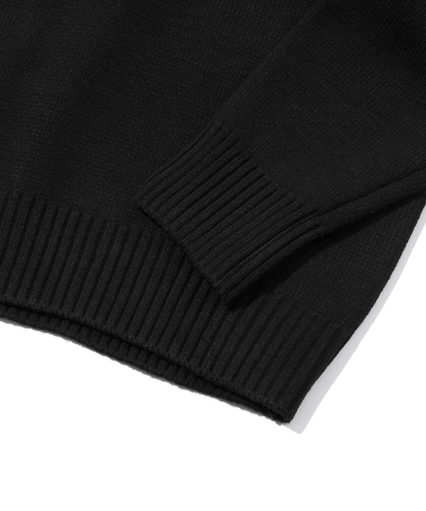 BEENTRILL NEWYORK Hashtag Basic Round Oversized Knit (Black)