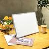Desktop Whiteboard Double-Sided Magnetic with 360 Degree Rotatable Bracket Portable Writing Board for Home Office