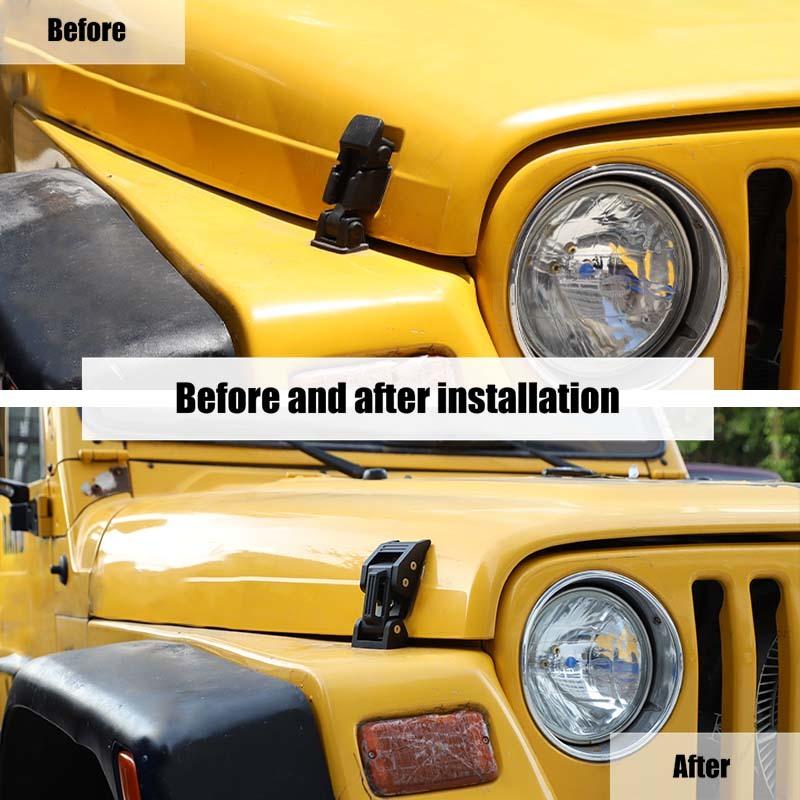 Locks Hood For Car Engine Hood Latch Catch  Accessories For Jeep Wrangler  TJ Car Exterior Accessories