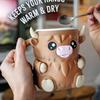 3D-печатный держатель для пинты мороженого Милое мультяшное животное Кружка для воды Креативный узор с коровами Контейнеры для мороженого Кухонные принадлежности