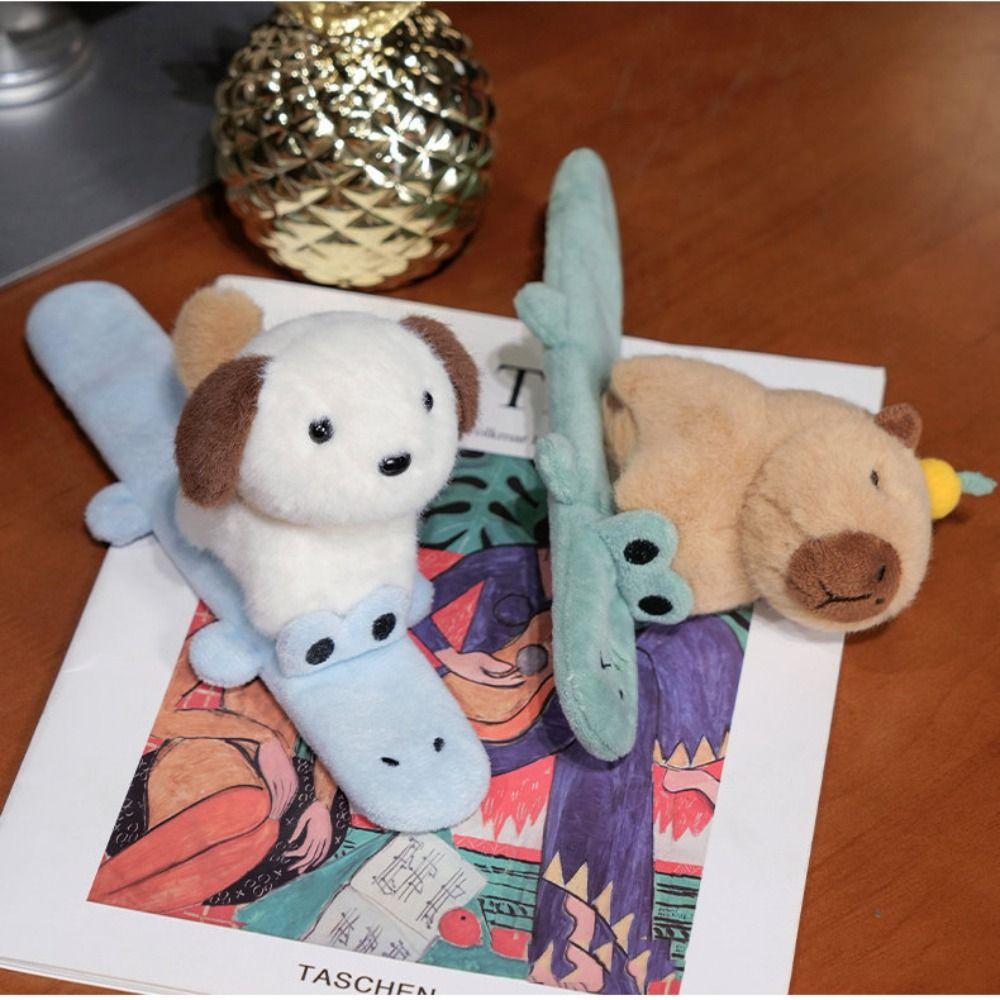 Серия браслетов-хлопушек с котами, стиль на запястье, плюшевая повязка на запястье капибары, плюшевая кукла, браслет-хлопушка, домашний декор